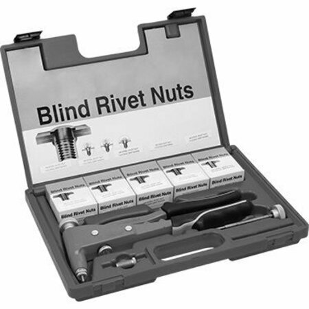 BSC PREFERRED Rivet Nut Assortment Metric Sizes 203 Pieces Zinc-Plated Steel 92387A850